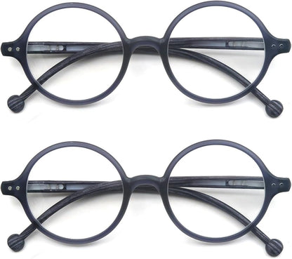Round Reading Glasses Women Men Blue Light Blocking Circular Readers Unisex Ultra Lightweight Circle Cheaters Glasses