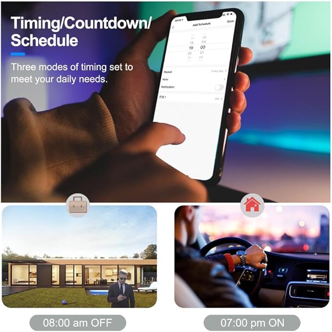 Tuya Smart WiFi Touch Light Switch EU No Neutral Wire Required Compatible with Voice Control White 1 Gang