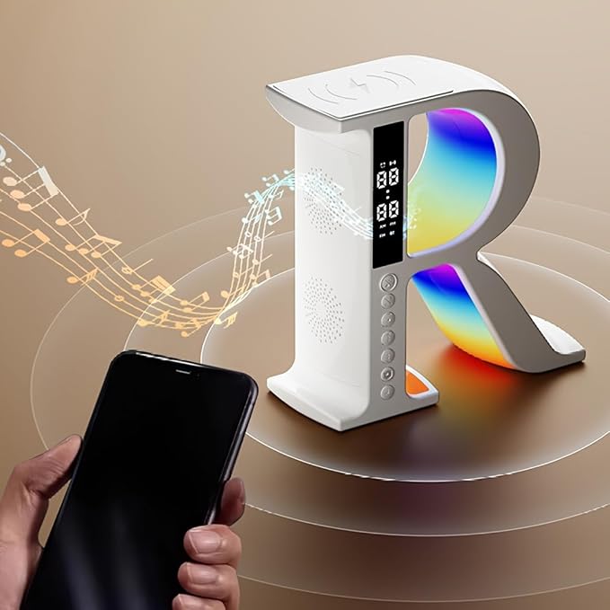 Smart Sunrise Alarm Clock with Wake-Up Light, Fast Charging Function, Dimmable Desk Lamp for Bedrooms and Dormitories