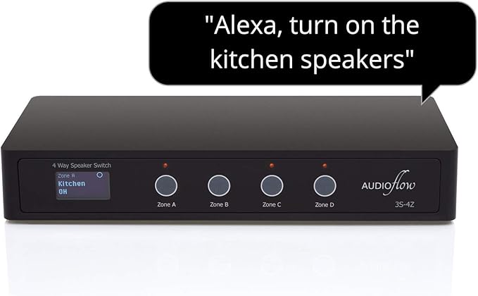 Audioflow 4 Way Speaker Switch Selector Box Smart Wi-Fi
