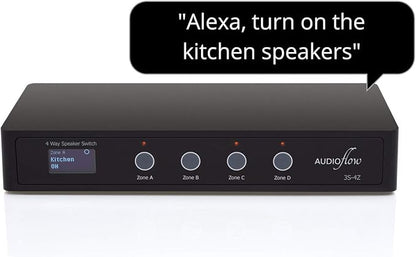 Audioflow 4 Way Speaker Switch Selector Box Smart Wi-Fi