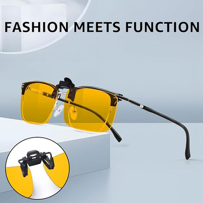 VIEWBETTER 3 Pack Clip On Blue Light Blocking Glasses for Eyes Strain/Light-Sensitive Flip Up Computer Gaming Glasses