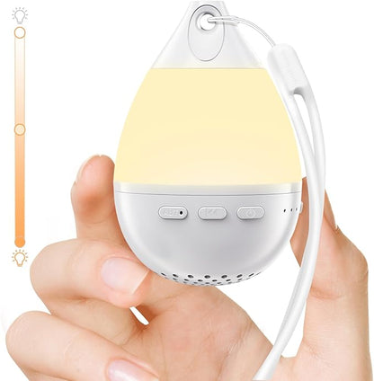 3 in 1 Smart Sound Machine, White Noise Machine with Noise Detection, Night Light, Speaker, Rechargeable Battery, 26 Soothing Sounds and Portable Design for Kids & Adults