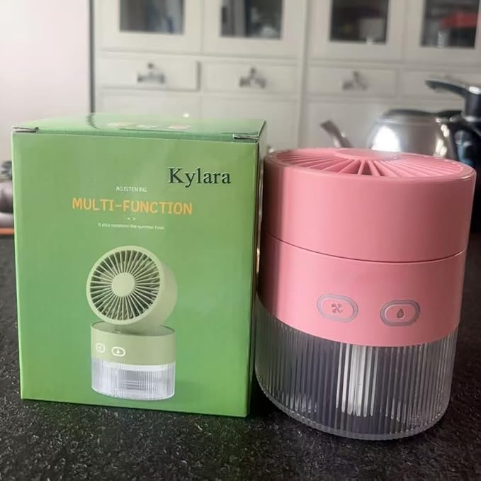 Kylara Mini Humidifier for Office Desk & Bedroom - 350mL Portable USB Personal Humidifiers with Auto Shut-Off, Travel Friendly