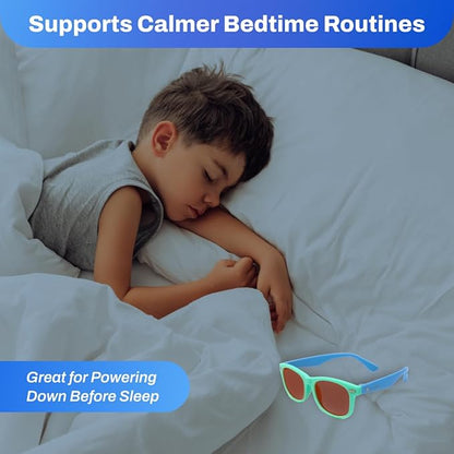 DefenderShield Blue Light Blocking Glasses Kid Series for Computer, Mobile, Gaming, Sleep-Purple - Anti Eye Strain, Headache