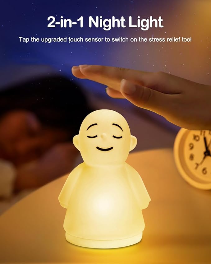 Set of 6 Mindfulness Meditation Anxiety & Stress Relief Tool - Relaxing for Adults Kids - Night Light Sleep Aid & ADHD Tools for Women Men