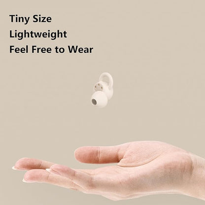 Smallest Invisible Sleep Earbuds, Comfortable Noise Blocking Wireless Headphones, Flat Bluetooth Ear Buds for Side Sleepers, Zero Pressure, No Lights/Alerts, Tiny Hidden Buds for Sleeping Sports