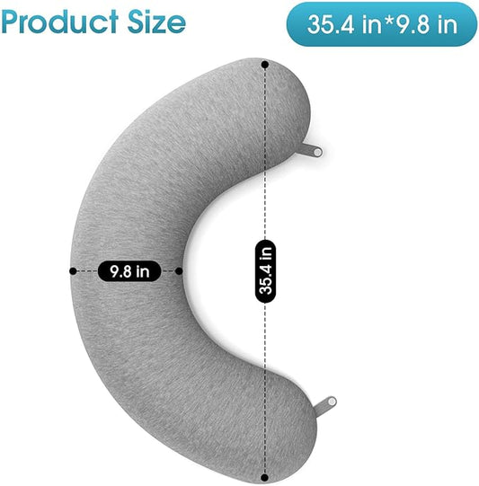 Body Pillow, Long Pillow, Memory Foam Body Pillow, C-Shaped Side Sleep Pillow, Long Lumbar Pillow, 35”×10”