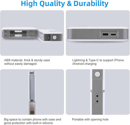 Phone Lock Box with Timer,Phone Lock Box,90 Days of Continuous Use,Quiet Mode,2 Charging Ports,Excessive Games,Mobile Phone Addiction