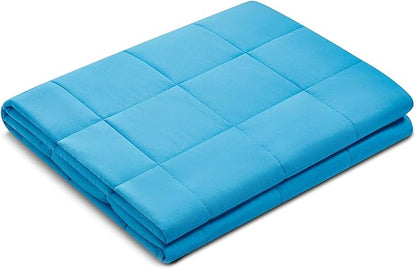 TONGDADA Kids Weighted Blanket | 40''x60'',10lbs | for Child Between 80-125 lbs | Premium Cotton Material with Glass Beads | Teal