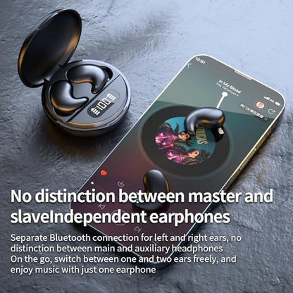 Bluetooth 5.4 Sleep Earbuds Wireless in Ear Light-Weight Headphones Mini Sleep Headphones Small Design for Sleeping Running Workouts and So On