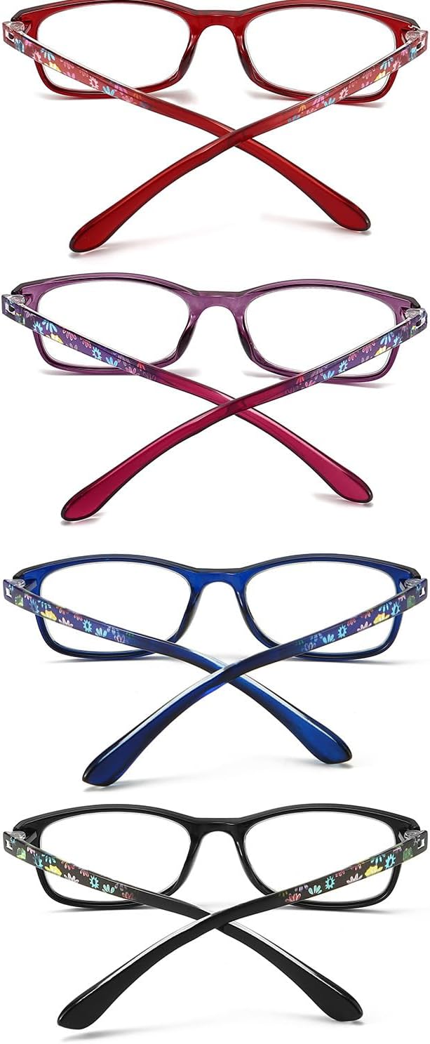 Reading Glasses for Women Blue Light Blocking Computer Readers, Flexible Eyeglasses Anti Eyestrain/Glare/UV