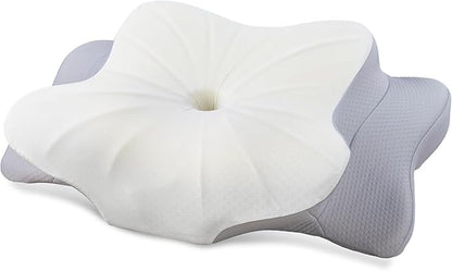 DONAMA Cervical Pillow for Neck and Shoulder,Contour Memory Foam Pillow,Ergonomic Neck Support Pillow for Side Back Stomach Sleepers with Pillowcase