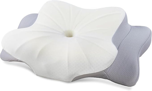 DONAMA Cervical Pillow for Neck and Shoulder,Contour Memory Foam Pillow,Ergonomic Neck Support Pillow for Side Back Stomach Sleepers with Pillowcase