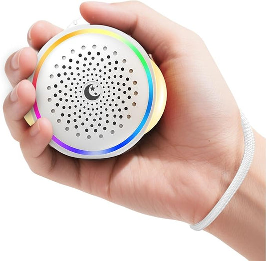 Portable White Noise Machine, Rechargeable Sound Machine for Sleep, 27 Soothing Sounds, Night Light, 24H Playtime, Compact Travel Sleep Soother for Baby Adults, Home Office Nursery