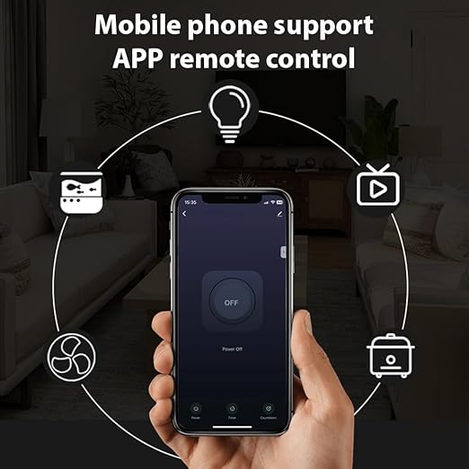 Smart Plugs, Smart Plug 4 Packs, Smart Plugs That Compatible with TY APP Remote Control, 10A Smart Outlet with WiFi Remote Control & Timer Function, 2.4GHz Wi-Fi Only, Voice Control - 4 Packs