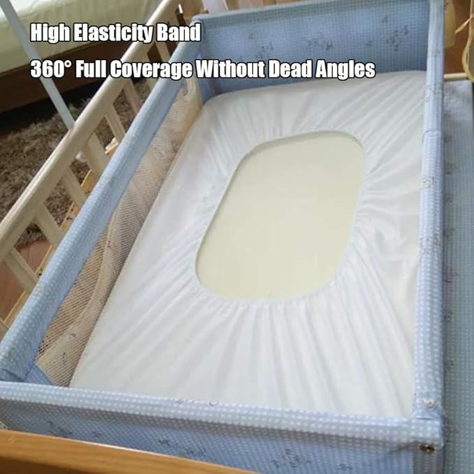 White Cotton Fitted Sheets Mini Mattress Cover Waterproof Bedspread 28x52in 24×47in Bottom Sheet Neutral Mattress Protector Luxury Ultra Soft(65x120cm/25x47in)