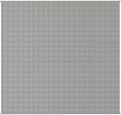 Gray Cotton Weighted Blanket King Size 33.1 lb, Hypoallergenic Breathable Fabric with Glass Beads for Anxiety Relief and Deep Sleep, Geometric Pattern, Easy Hand Wash, 86.6 x
