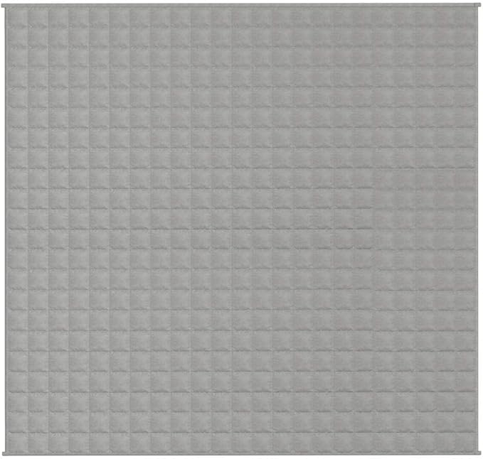 vidaXL Weighted Blanket Large - Gray Fabric Blanket – Comfortable Pressure Interior - Non-Toxic Odorless Glass Beads Filling