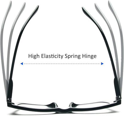 REAVEE Oprah Style Reading Glasses for Women, Blue Light Blocking Stylish Oversized Computer Readers Spring Hinge