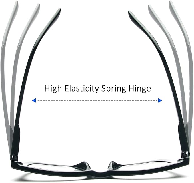 REAVEE Oprah Style Reading Glasses for Women, Blue Light Blocking Stylish Oversized Computer Readers Spring Hinge