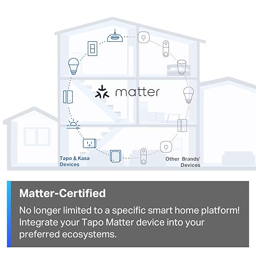 TP-Link Tapo Matter Smart Light Switch: Voice Control w/Siri, Alexa & Google Assistant | UL Certified | Timer & Schedule | Easy Guided Install | Neutral Wire Required | Single Pole | Tapo S505