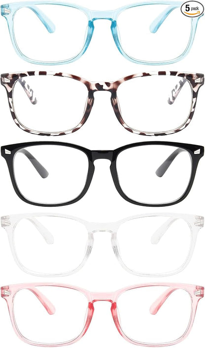 MIGSIR Blue Light Blocking Glasses for Computer Gaming, Fashion Fake Helps Reduce Screen Fatigue Eyeglasses for Women Men