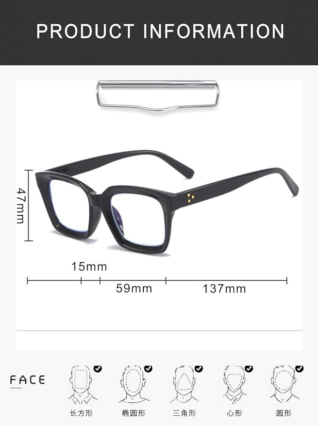 REAVEE 2 Pack Oprah Style Oversized Reading Glasses for Women Men Blue Light Blocking, Ladies Stylish Retro Square Large Computer Readers (Black/Leopard 2.0x)