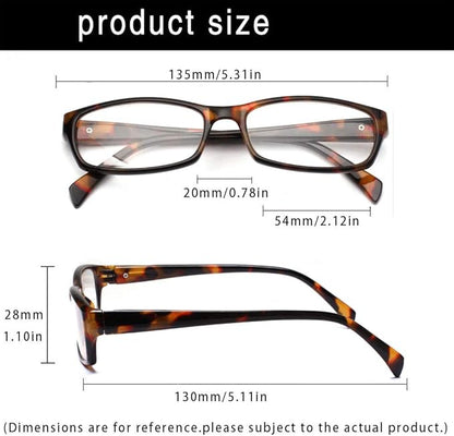 Henotin 5-Pack Reading Glasses Blue Light Blocking Anti Eyestrain Computer Reading Glasses for Women and Men Readers (5 Pack Mix Color, 0.00, Diopters)
