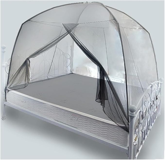 Faraday Fabric Emf Bed Canopy Silver Bed Drapes Mesh Protection Canopy RF Shielding Netting Queen Size (Color : Silver1, Size : Medium)