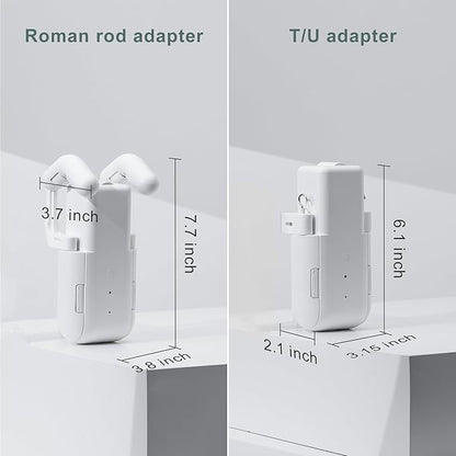 Automatic Curtain Opener Electric: Smart Remote Control Closer｜Long-Lasting Battery/Type-C｜No Drill for 8-40mm Roman Rods/T-Tracks & U-Rails｜Quiet Motor Robot for Bedroom/living room