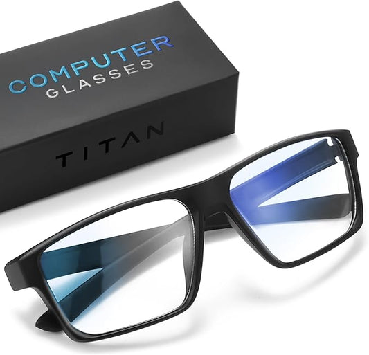 Titan Gaming Glasses, Blue Light Blocking, Night Driving Glasses for Men, Computer Protection Christmas Gift for Gamers