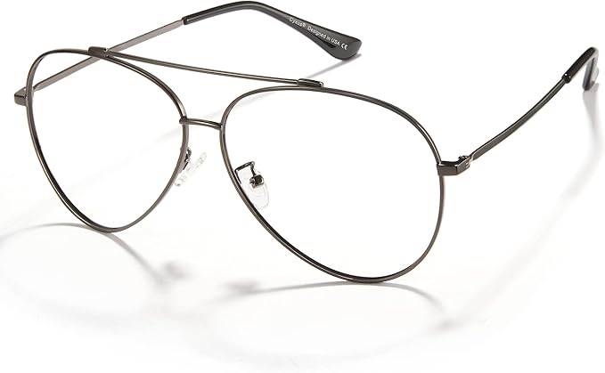 Cyxus Davos French Ma-con Style Aviator Glasses Blue Light Blocking Eyeglasses for Computer UV Protection Anti Eyestrain 8805