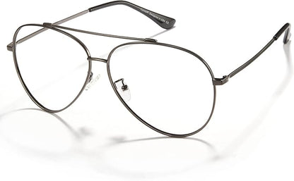 Cyxus Davos French Ma-con Style Aviator Glasses Blue Light Blocking Eyeglasses for Computer UV Protection Anti Eyestrain 8805