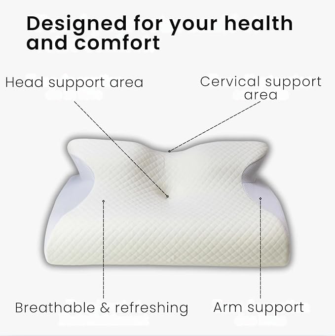Airway Pro Sleep Apnea Relief Pillow，neckhaven Pillow，Neck Haven，Sleep apnea，Neck Support Ergonomic Side Sleeper, for Side, Back, Stomach Sleepers (Gray)