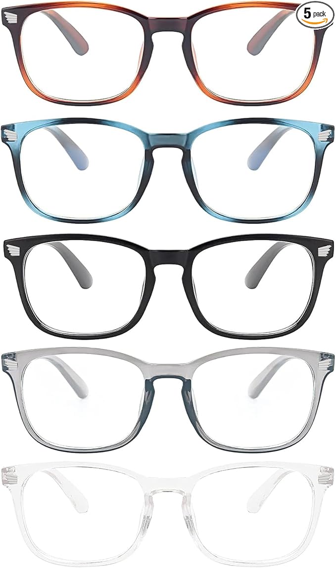 MIGSIR Blue Light Blocking Glasses for Computer Gaming, Fashion Fake Helps Reduce Screen Fatigue Eyeglasses for Women Men