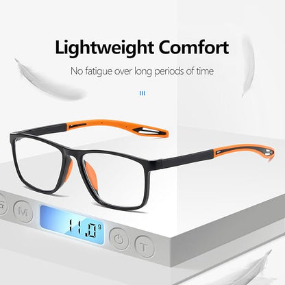 Reading Glasses for Men Sporty Design TR90 Blue Light Blocking Reader Comfortable and Flexible Lightweight +1.0