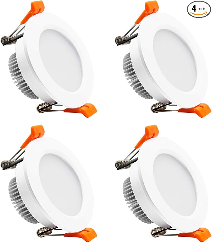 YGS-Tech 2 Inch LED Recessed Lighting, Dimmable Downlight 3W(35W Halogen Equivalent), CRI80, 3000K Warm White LED Ceiling Light with LED Driver(4 Pack)