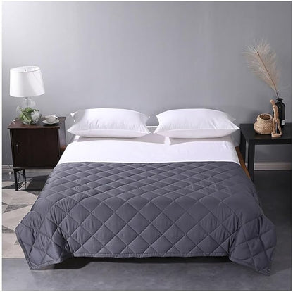 Weighted Blanket for Adults, Single Double Heavy Blanket with Fibre Fabric Premium Glass Bead All-Season Even Weight Distribution for Bed Sofa Dark Grey 120x180cm 6.8kg