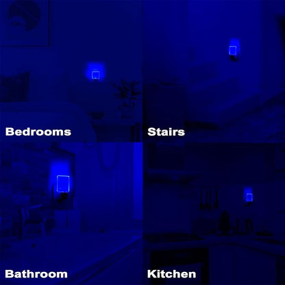 2 Pack 0.5W Plug in LED Night Light with Dusk to Dawn Sensor Blue