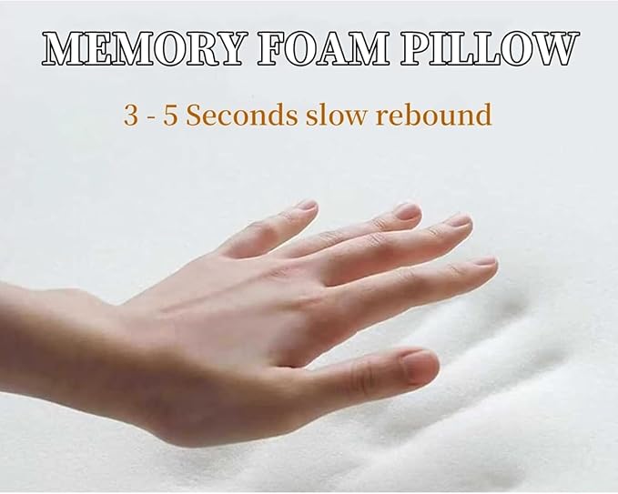 Sleep Apnea Pillow,Cervical Pillow for Sleep Apnea,Premium Memory Foam Pillows for Neck Pain Relief, Neck Support Ergonomic Pillows Side Sleeper Pillow, for Side, Back, Stomach Sleepers (White)
