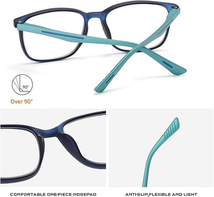 Reading Glasses for Men,Blue Light Blocking Readers for men with Comfort Spring Hinge