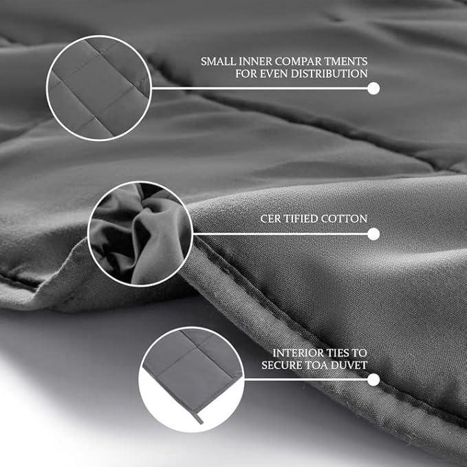 CYMULA Weighted Blanket for Adults (20lbs 80"x87" King Size) - Cooling Breathable Heavy Blankets for Summer Winter - Ultra Microfiber Soft Comfort Blanket with Glass Beads - Gifts for Men/Women