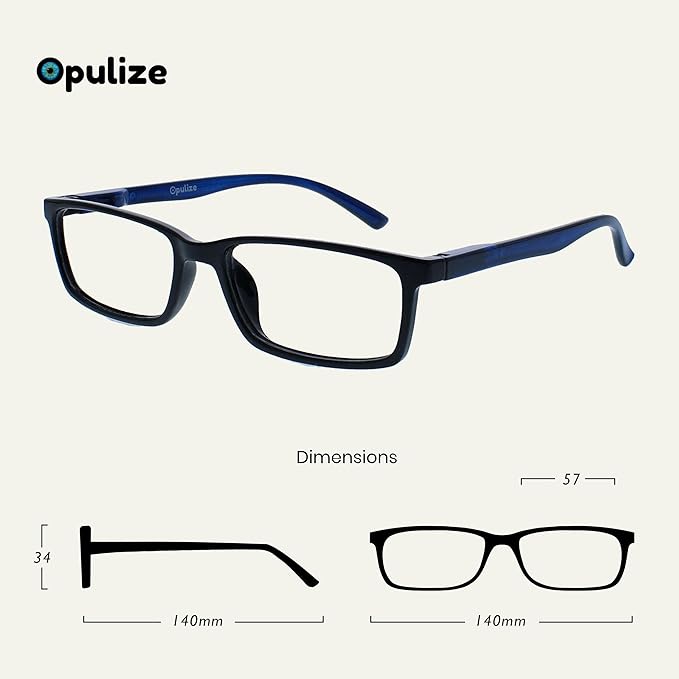 OPULIZE SEE Reading Glasses with Blue Light Blocking for Women and Men, Narrow Frame, Spring Hinges, Computer Gaming Glasses, Black,Black to Pink +2.5 (Pack of 2)