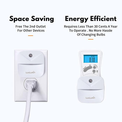 LED Night Lights Plug into Wall with Dusk-to-Dawn Sensor, Automatically Turn on and Off,Night Light for Kids,Bedroom,Bathroom,Stairs, White, 6 Packs