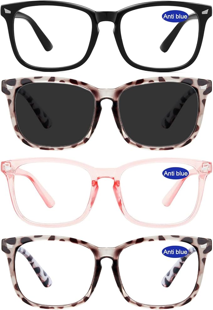 4 PACKS Blue Light Blocking Reading Glasses Women 1.0 1.25 1.5 1.75 2.0 2.25 2.5 2.75 3.0 3.5 4.0 5.0 6.0