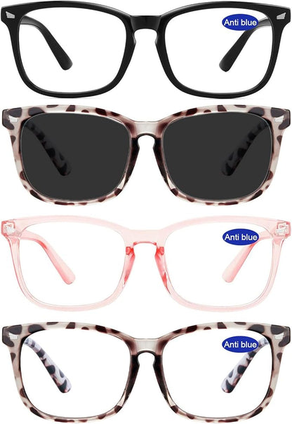 4 PACKS Blue Light Blocking Reading Glasses Women 1.0 1.25 1.5 1.75 2.0 2.25 2.5 2.75 3.0 3.5 4.0 5.0 6.0