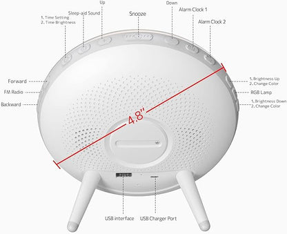 Dekala Smart Sunrise Alarm Clock for Kids, Wake Up Light for Bedrooms, Teens Heavy Sleepers,Sleep Aid with FM Radio, Sunrise/Sunset Simulation, 4 Alarm Clock, 7 Natural Sounds, APP Remote Control