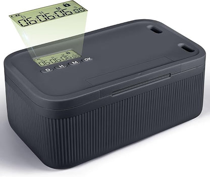 Timed Lock Box,Phone Lock Box with Timer Unplug from Phones Snacks Video Games & Cravings,2-in-1 Quick Lock or Timer Lock Mode - 30 Days Max,Productive & Focused Phone Jail Box for Safe