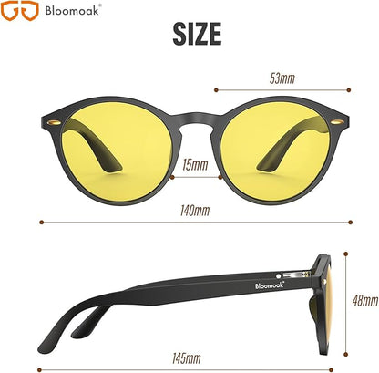 Bloomoak Orange Reading Blue Light Glasses,Computer Readers with Magnification,Relieve Eye Strain &Improve Sleep